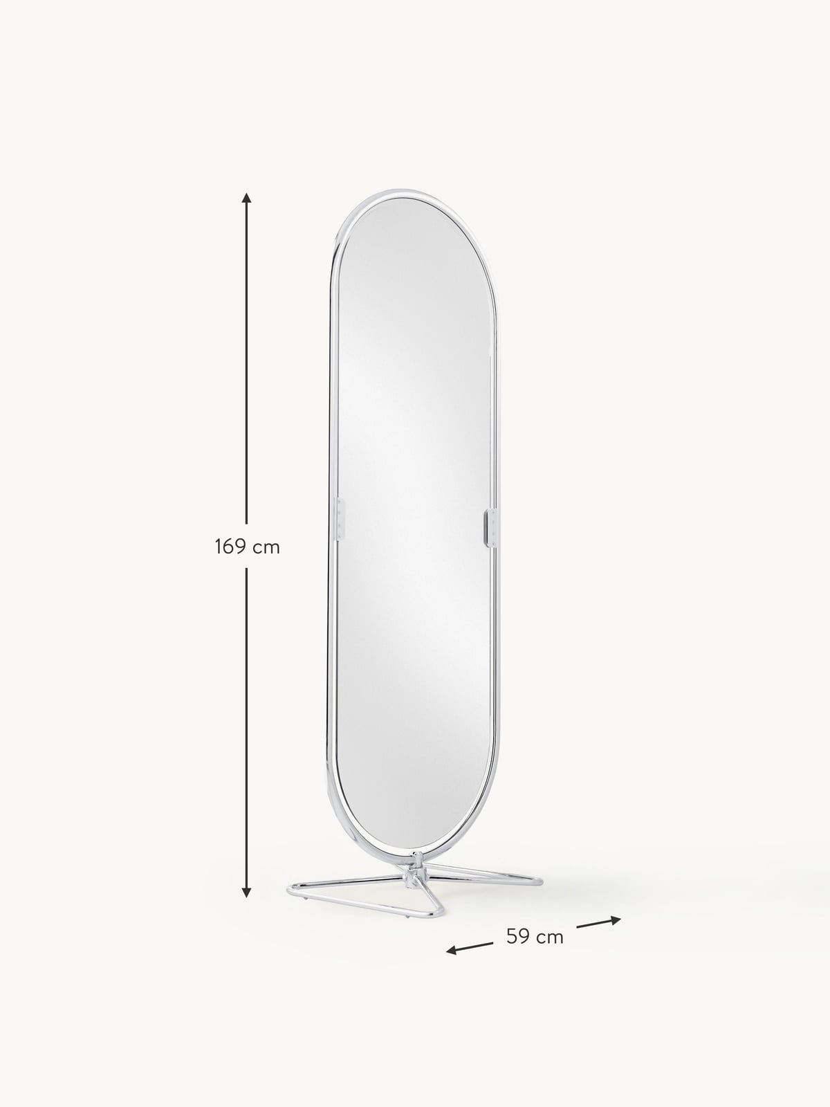 Norbury Oval Full-Length Standing Mirror System 1-2-3