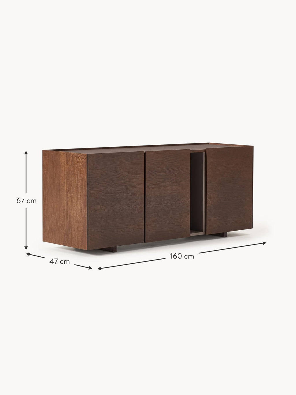 Norbury Wooden Sideboard, W 160 cm