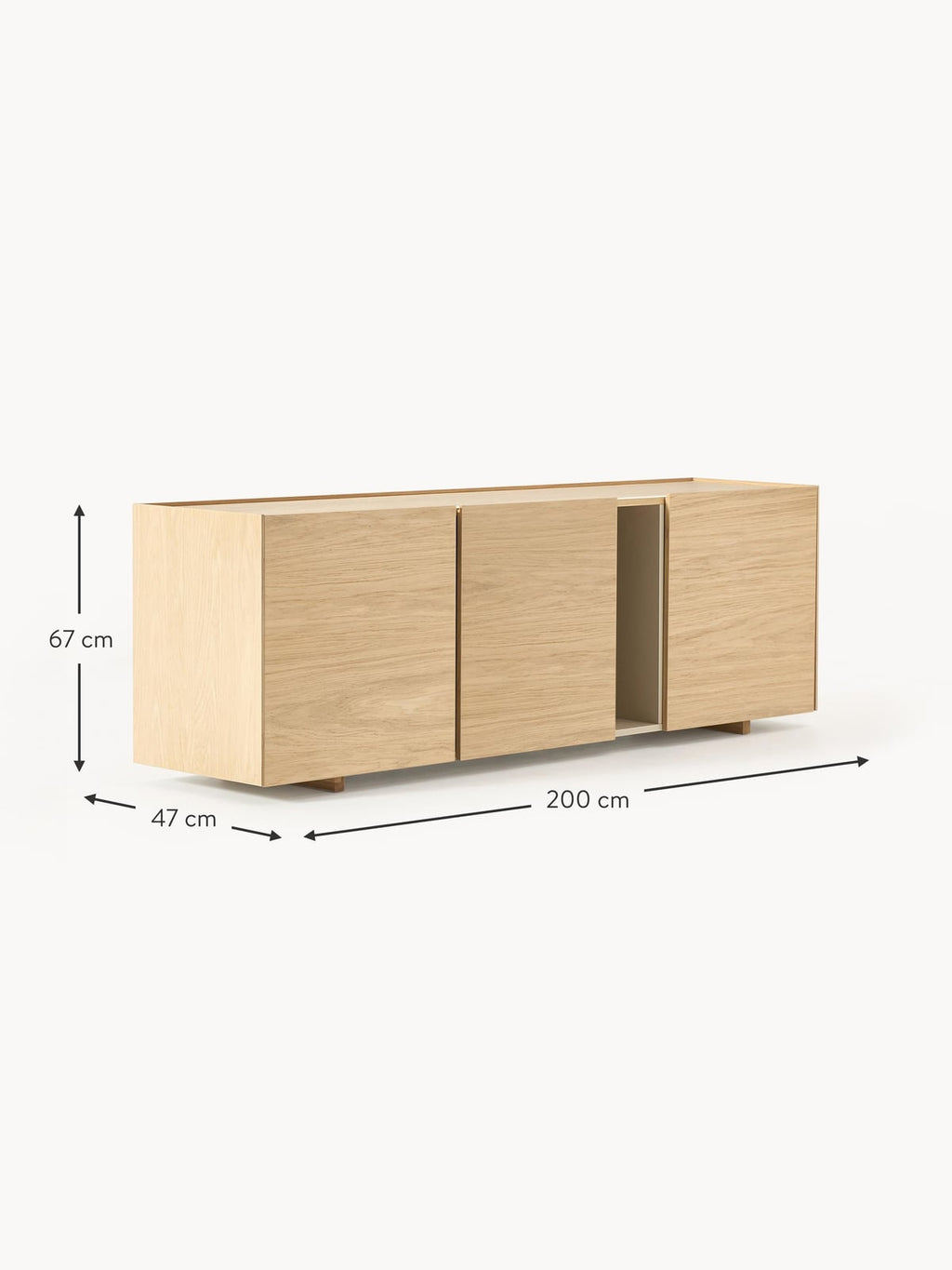 Norbury Wooden Sideboard, W 200 cm