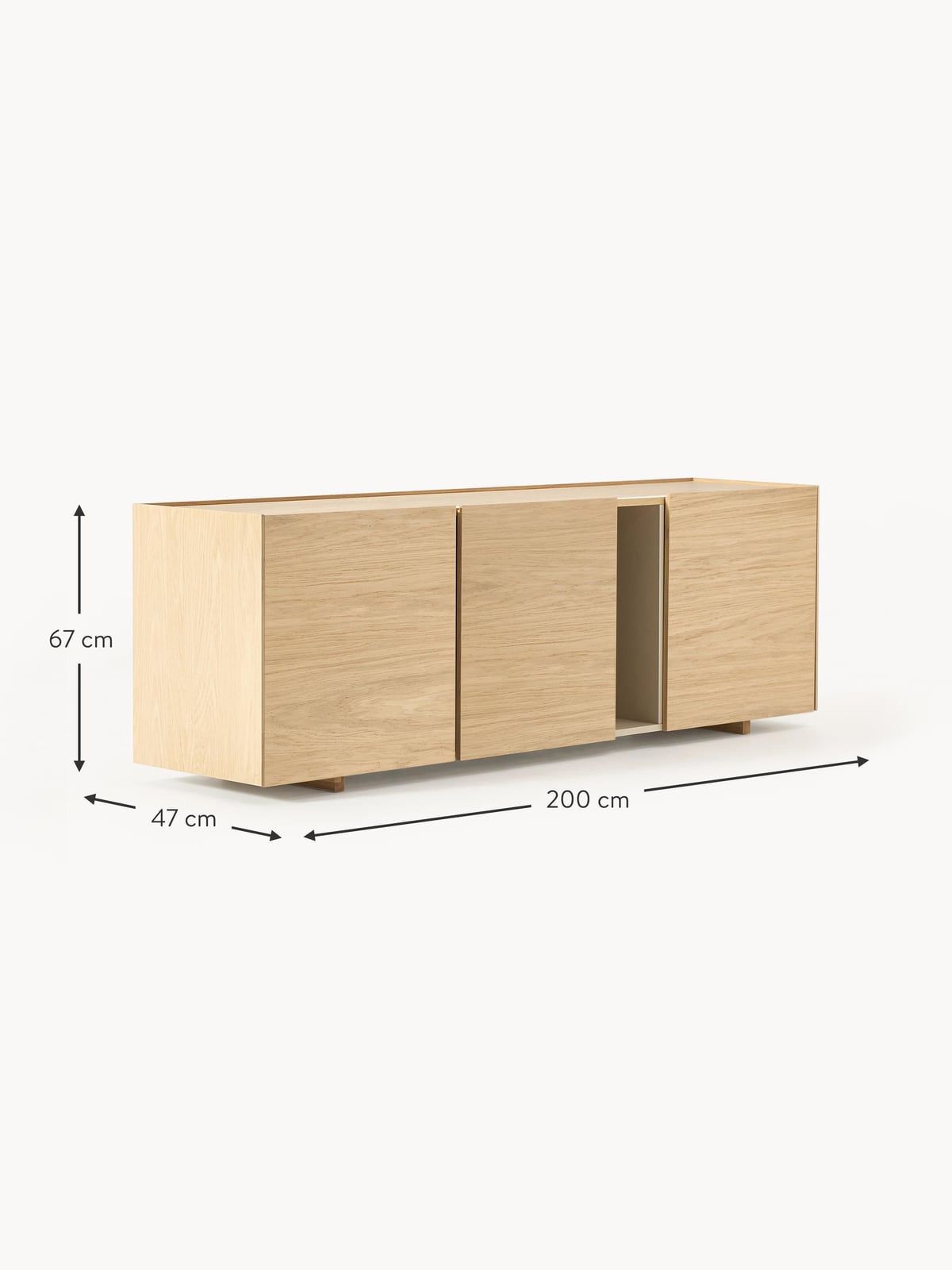 Norbury Wooden Sideboard, W 200 cm