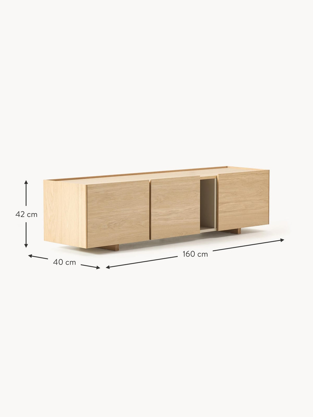 Norbury Wooden TV Stand, W 160 cm