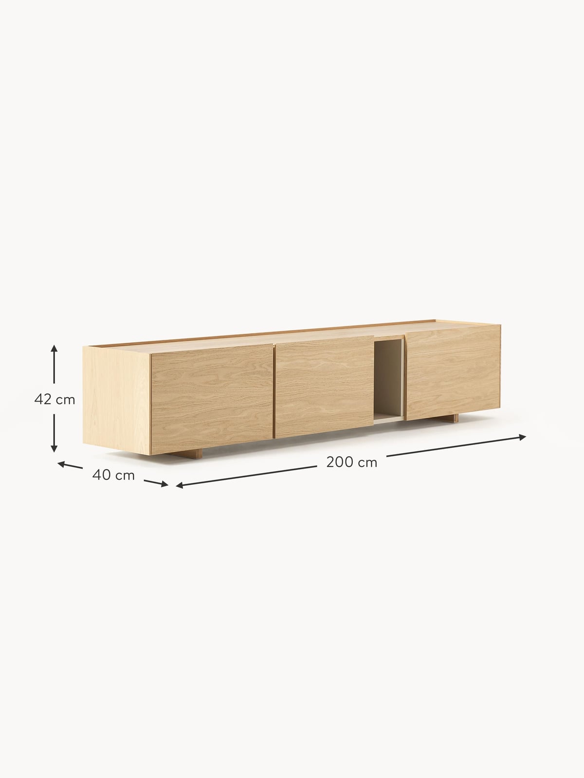 Norbury Wooden TV Stand, W 200 cm