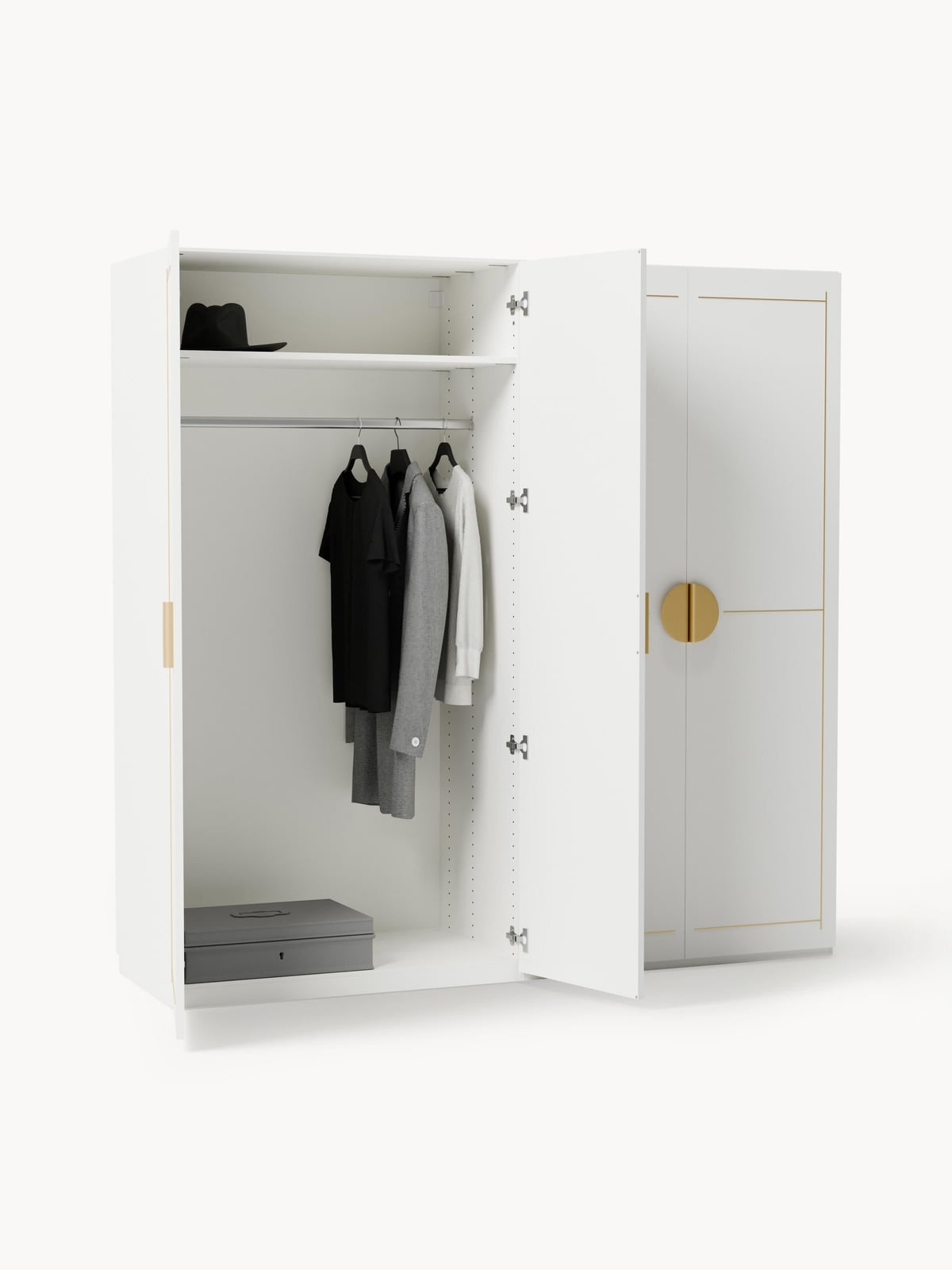 Norwood Modular Hinged Door Wardrobe, 200 cm Wide, in various sizes