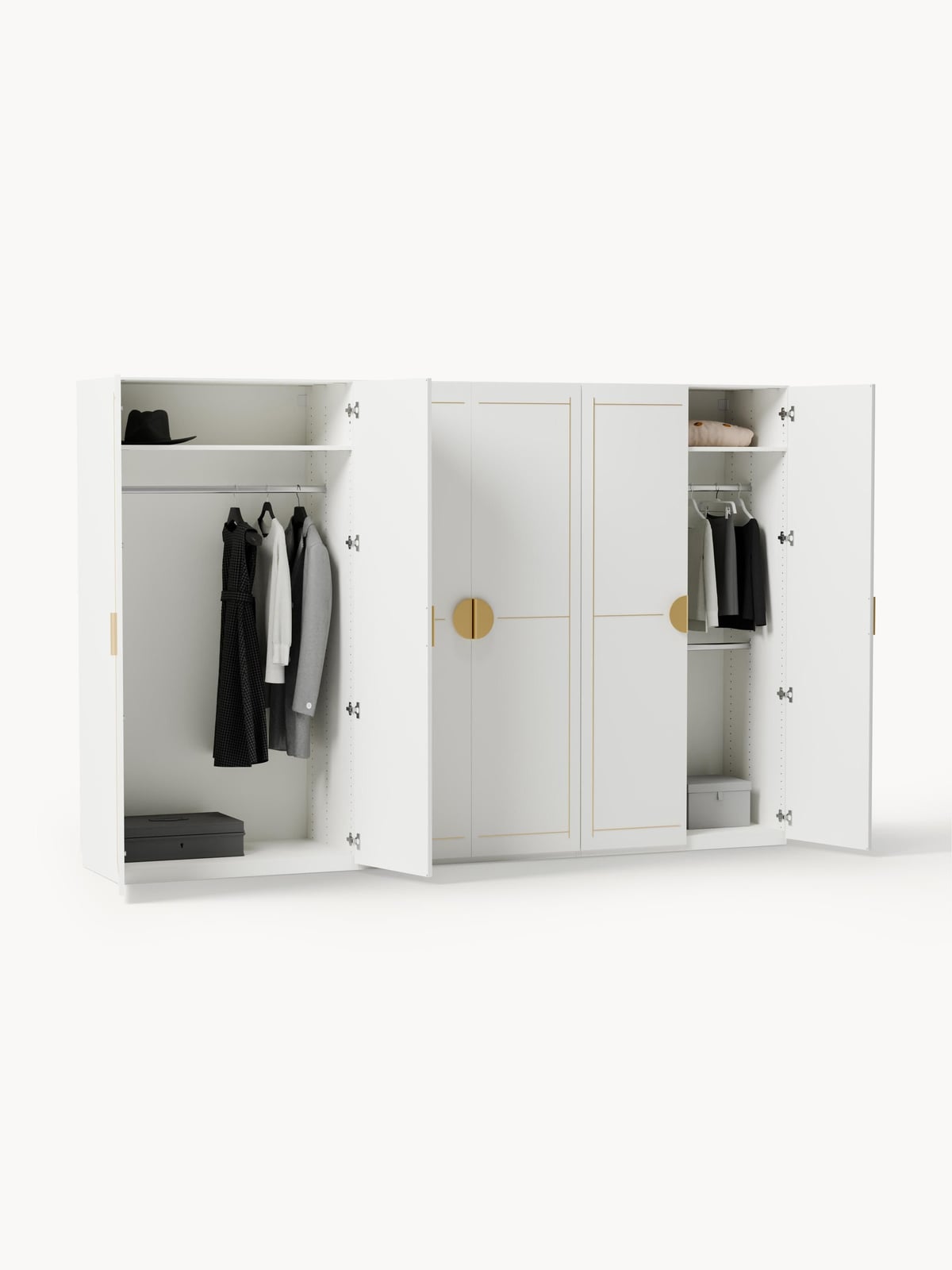 Norwood Modular Hinged Door Wardrobe, 300 cm Wide, in various sizes