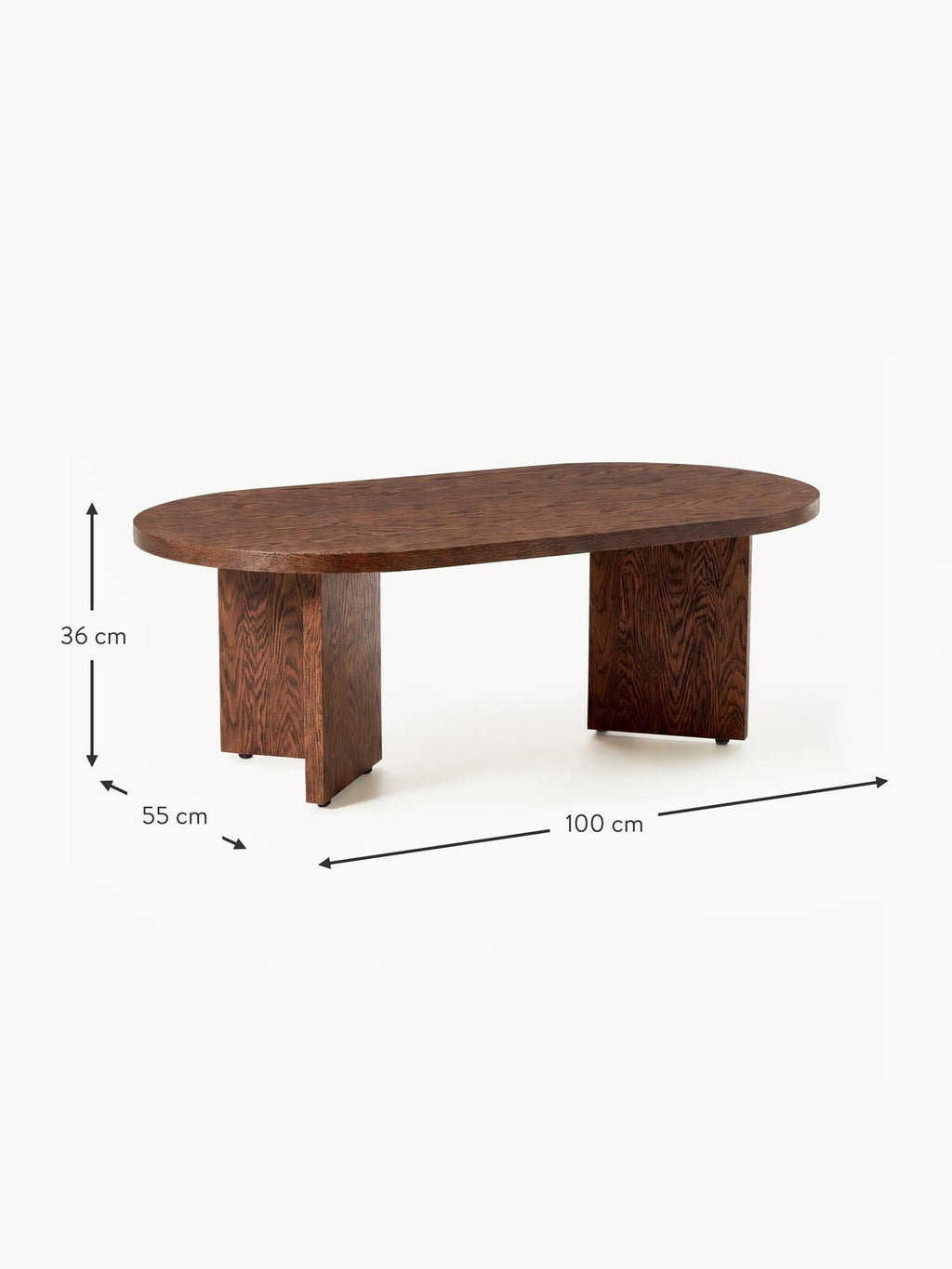 Norwood Oval Wooden Coffee Table
