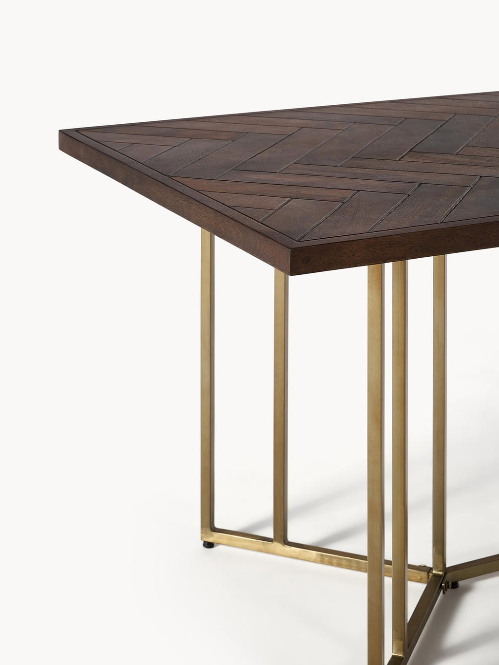 Nunthorpe Mango Wood Dining Table with Herringbone Pattern, in various sizes