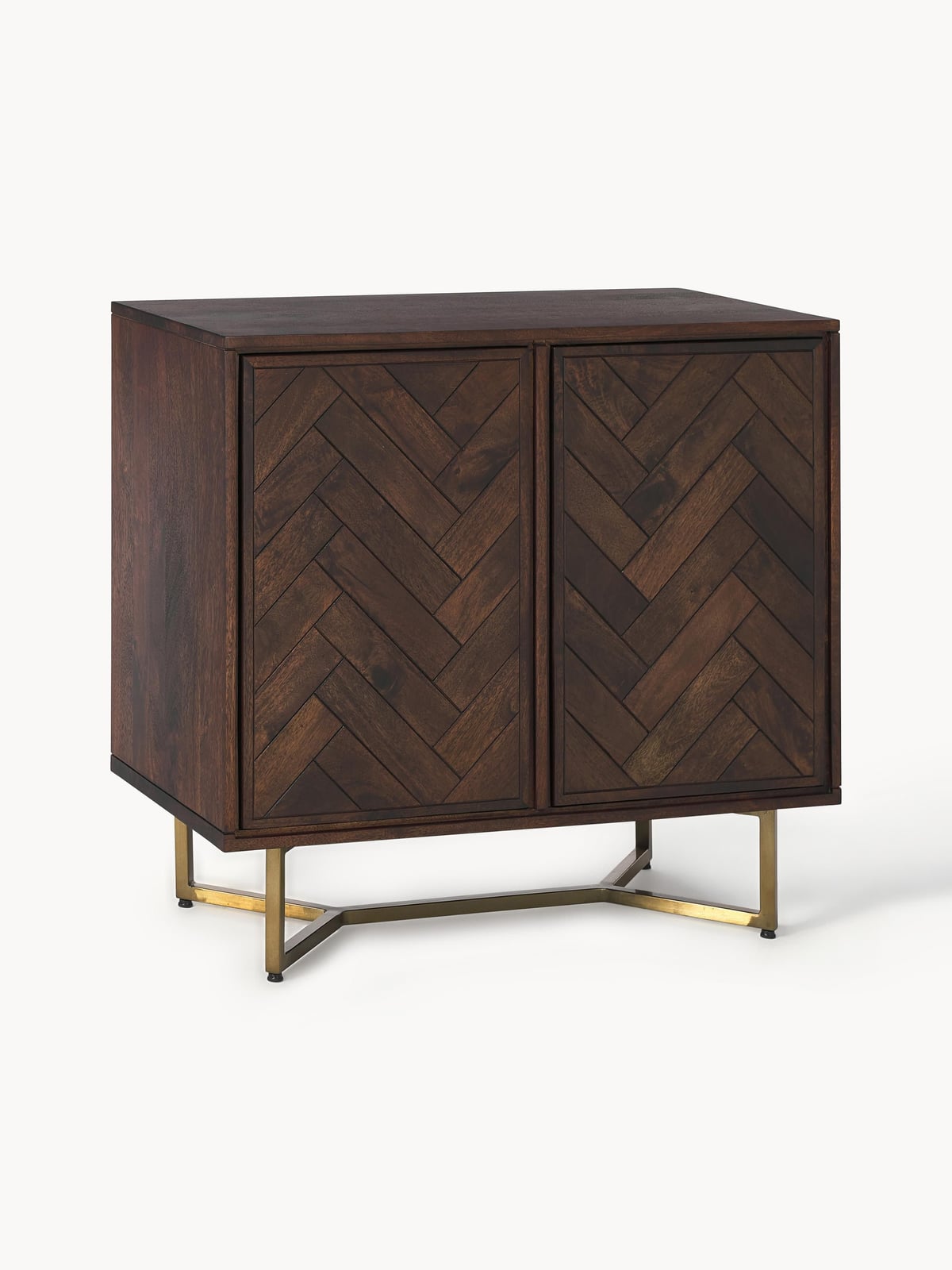 Nunthorpe Mango Wood Sideboard with Herringbone Pattern