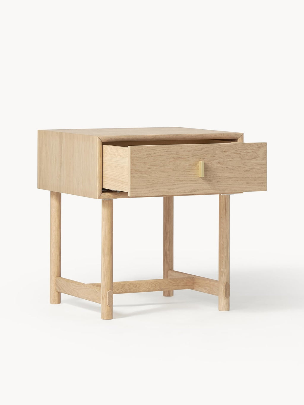 Nunthorpe Oak Wood Bedside Table with Drawer