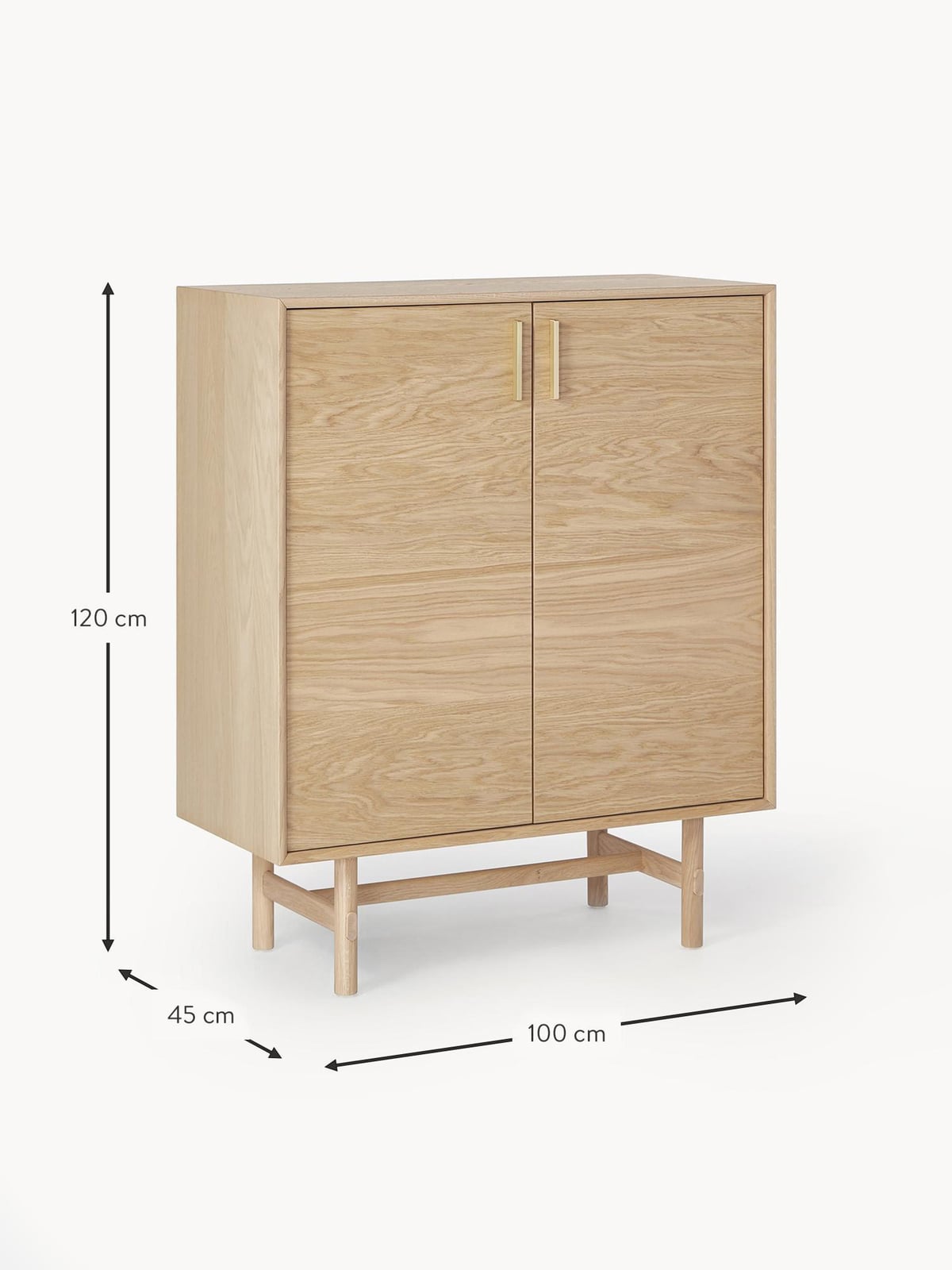 Nunthorpe Oak Wood Highboard