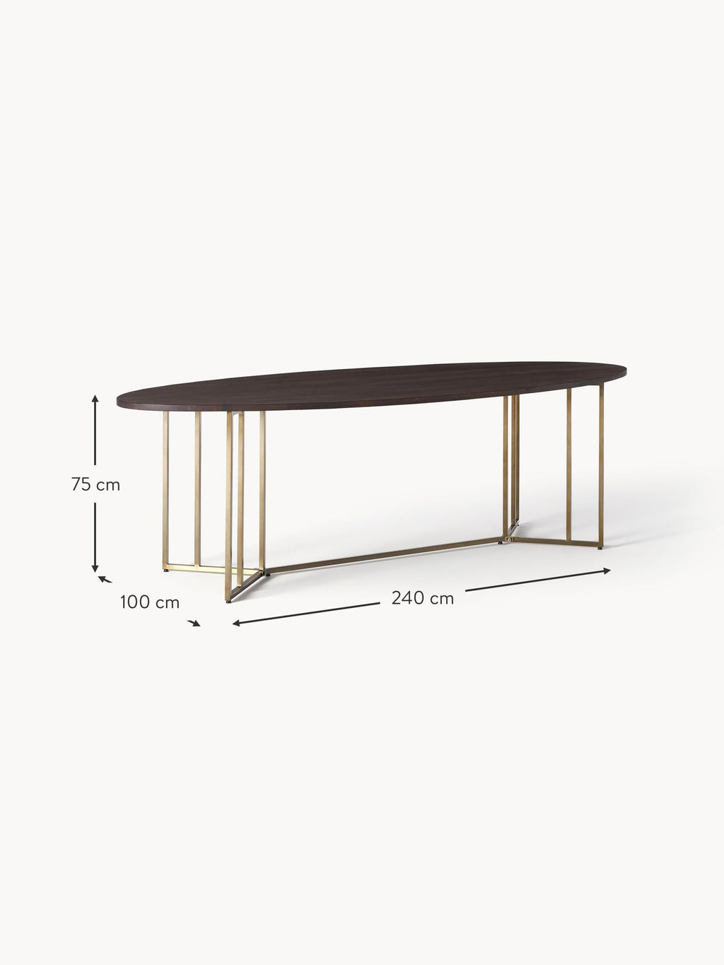 Nunthorpe Oval Mango Wood Dining Table, in various sizes