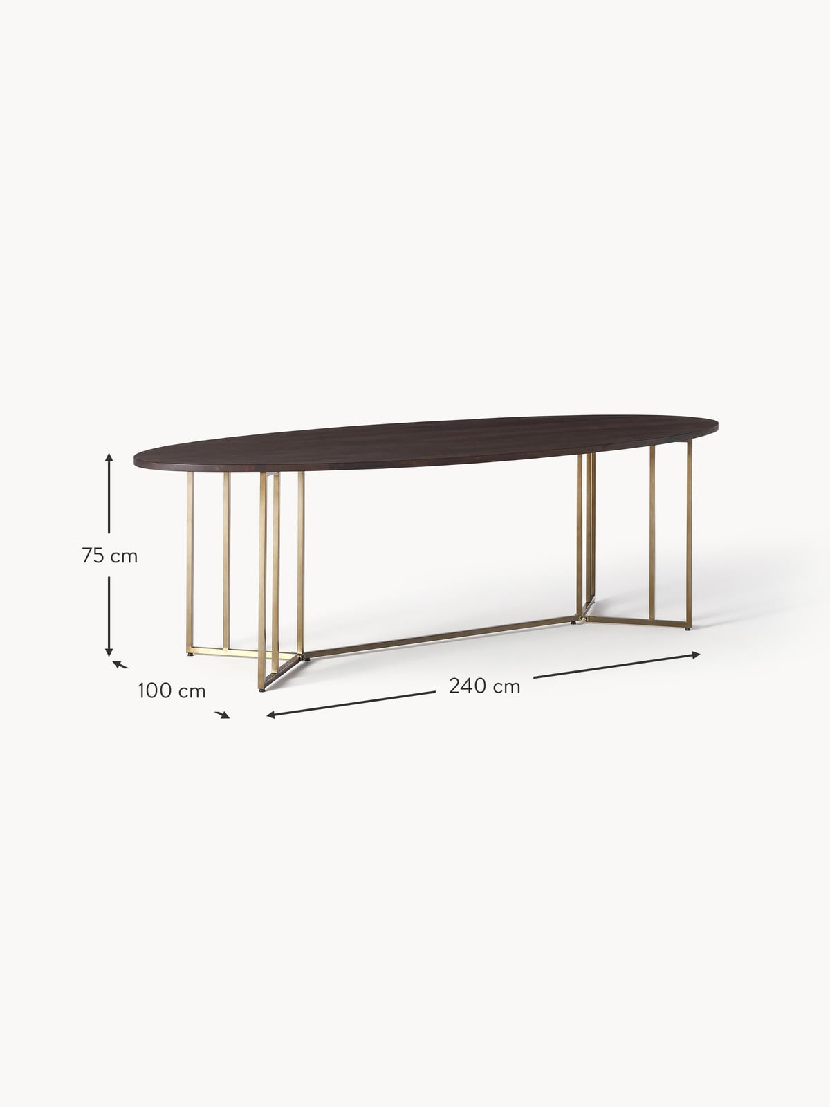 Nunthorpe Oval Mango Wood Dining Table, in various sizes