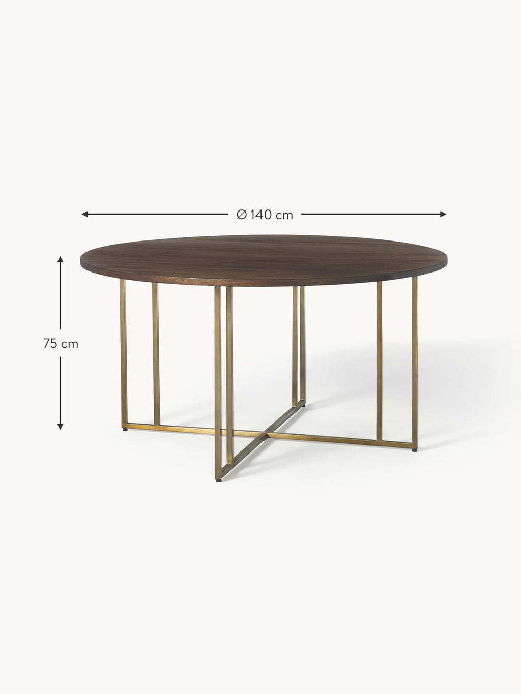 Nunthorpe Round Mango Wood Dining Table, in various sizes