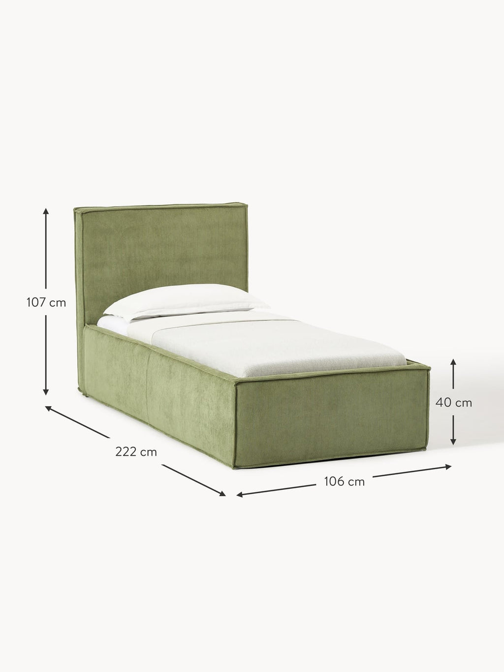 Nunthorpe Upholstered Corduroy Bed
