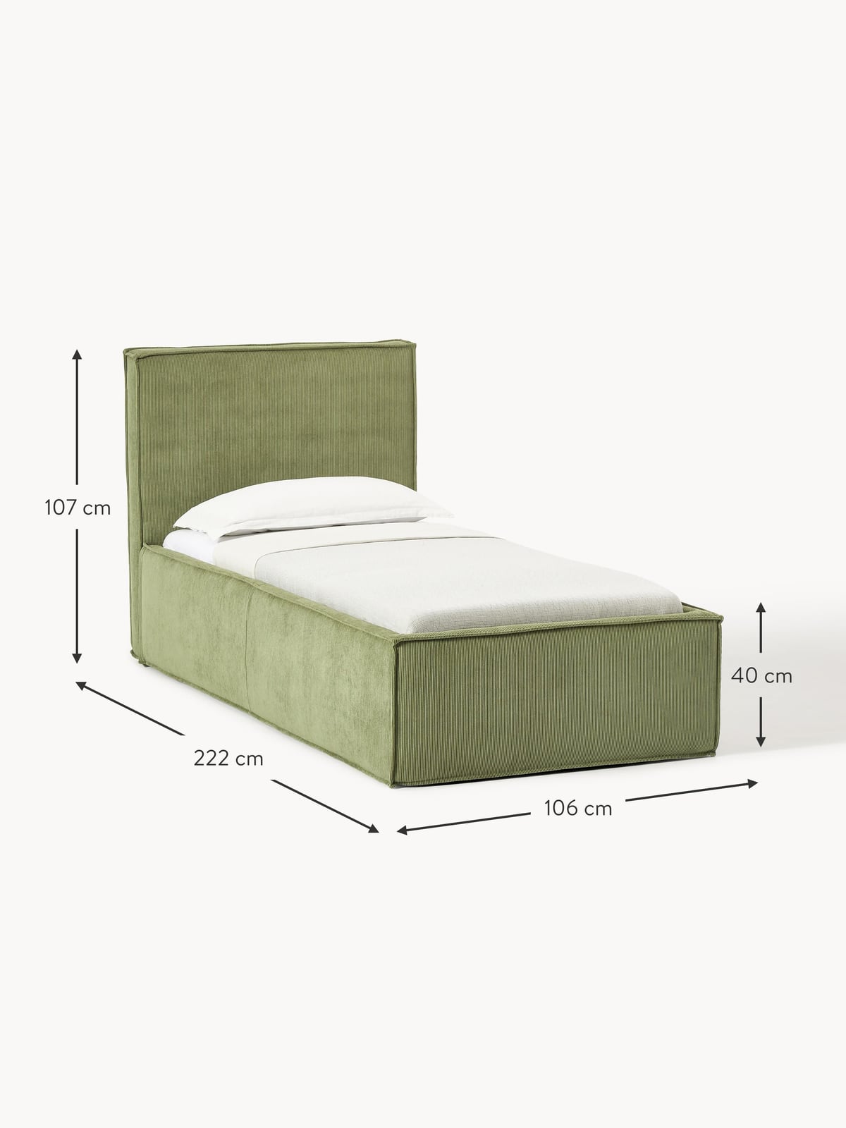 Nunthorpe Upholstered Corduroy Bed