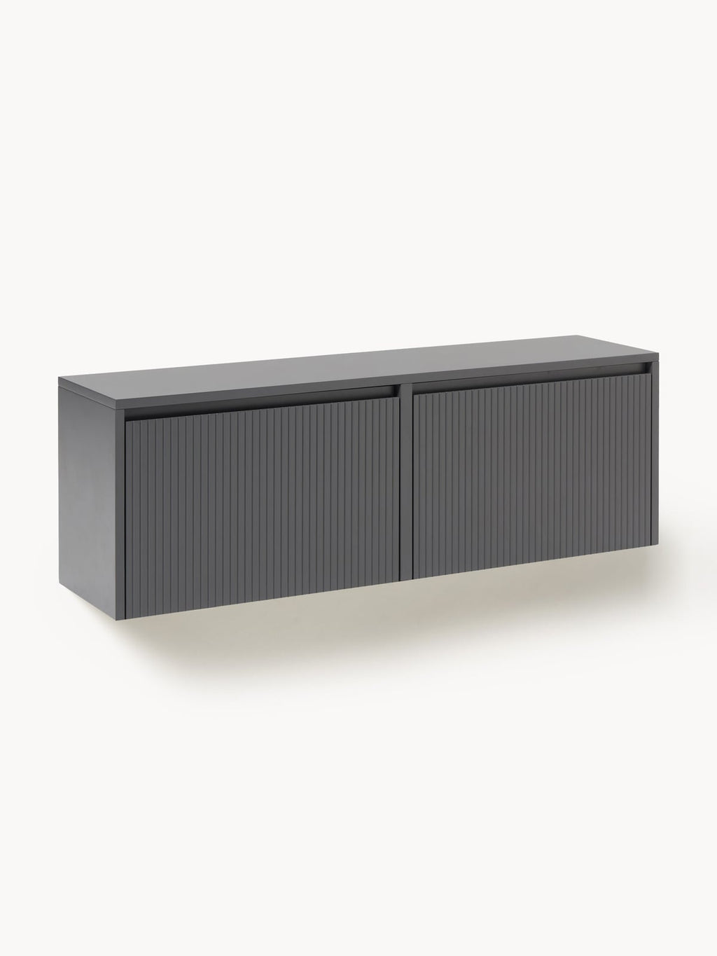 Oakley Wall-Mounted Fold Out Shoe Cabinet with Ribbed Front