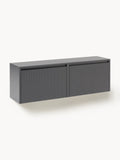 Oakley Wall-Mounted Fold Out Shoe Cabinet with Ribbed Front
