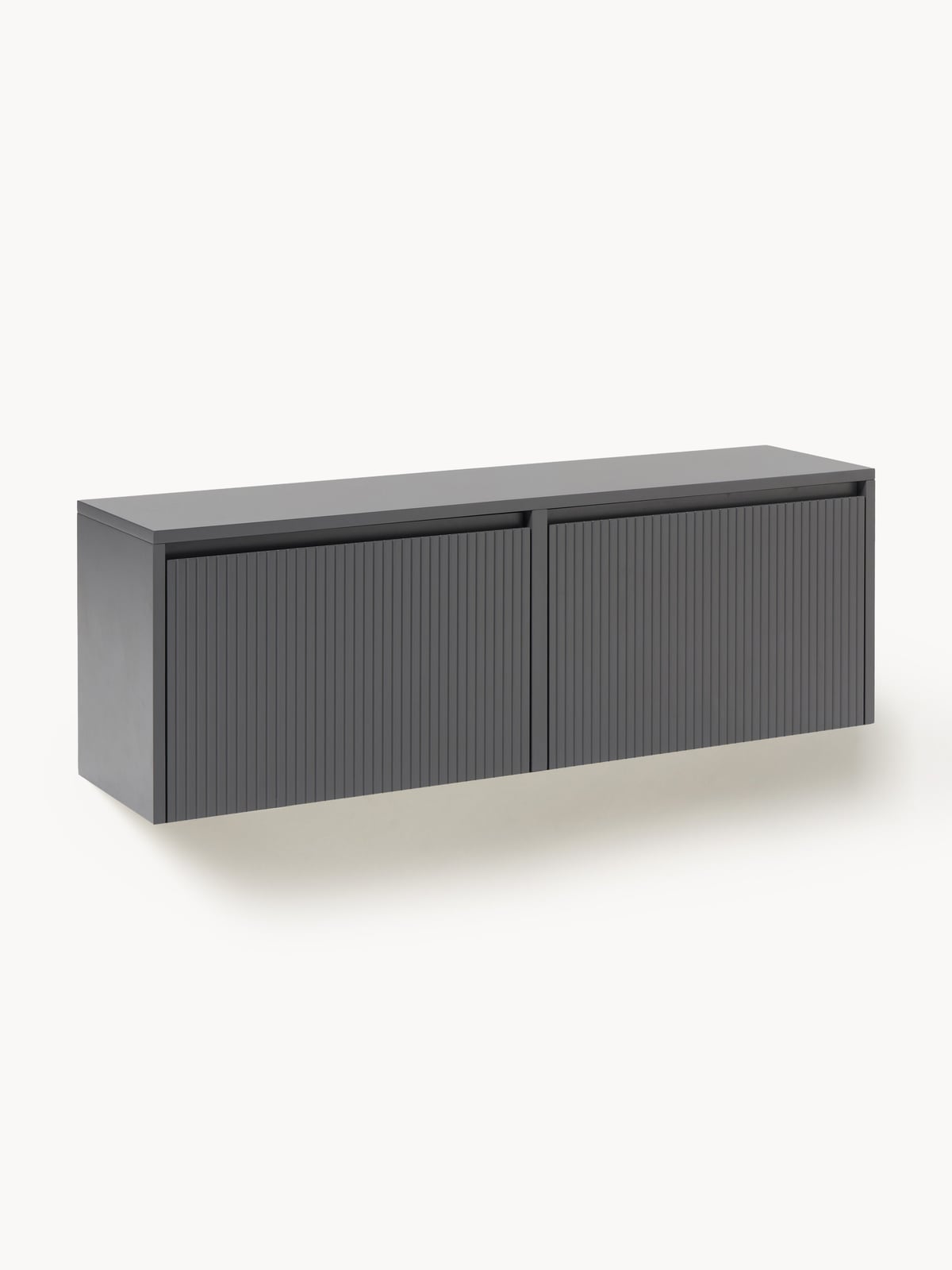 Oakley Wall-Mounted Fold Out Shoe Cabinet with Ribbed Front