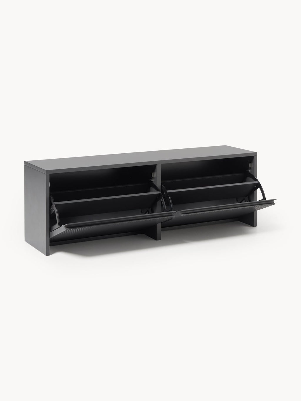 Oakley Wall-Mounted Fold Out Shoe Cabinet with Ribbed Front