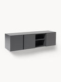 Oakley Wall-Mounted Lowboard with Ribbed Front