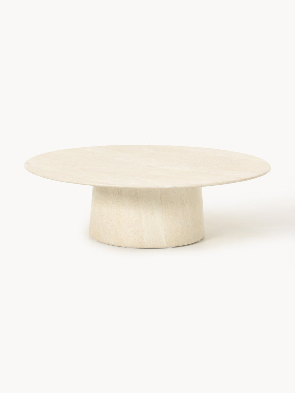 Oakley XL Travertine Effect Round Coffee Table
