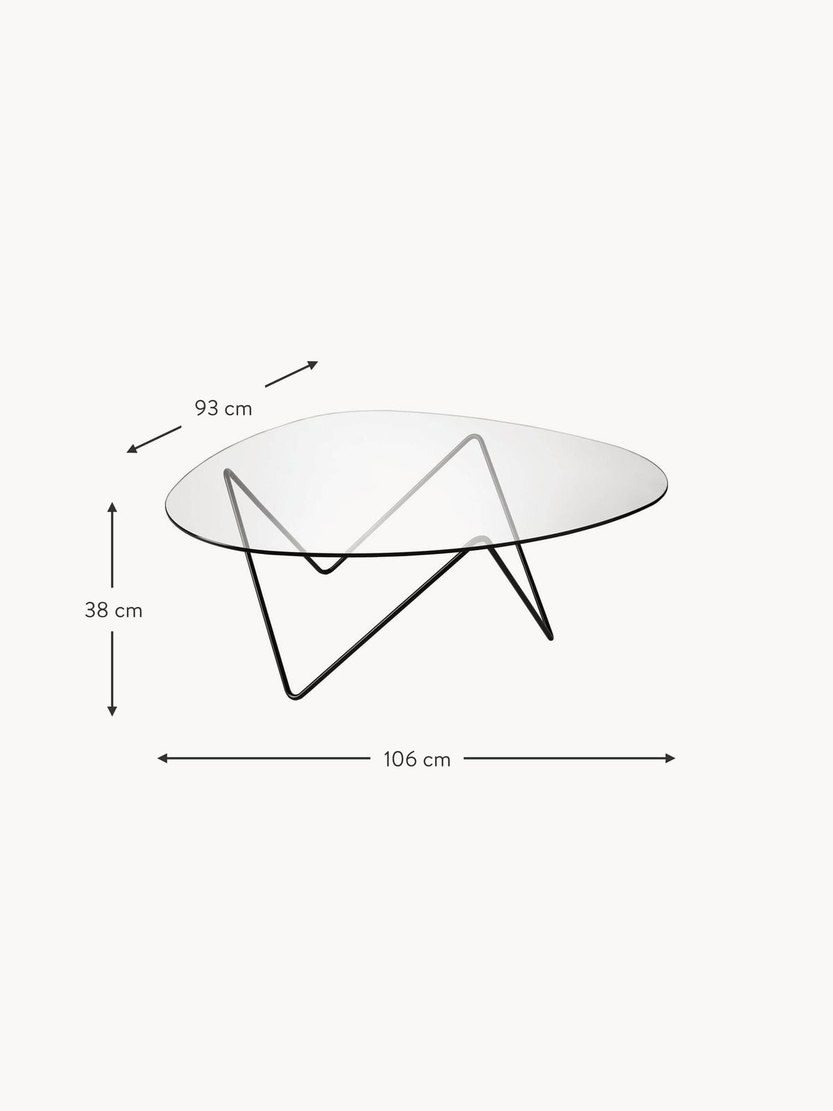 Oakmere Handmade Oval Coffee Table with Glass Top