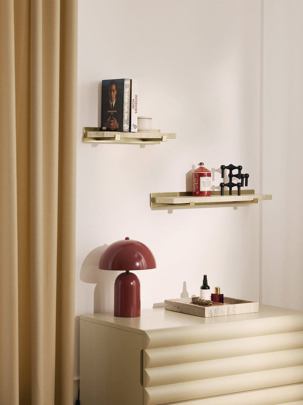 Ormesby Marble Small Shelf, W 40 cm