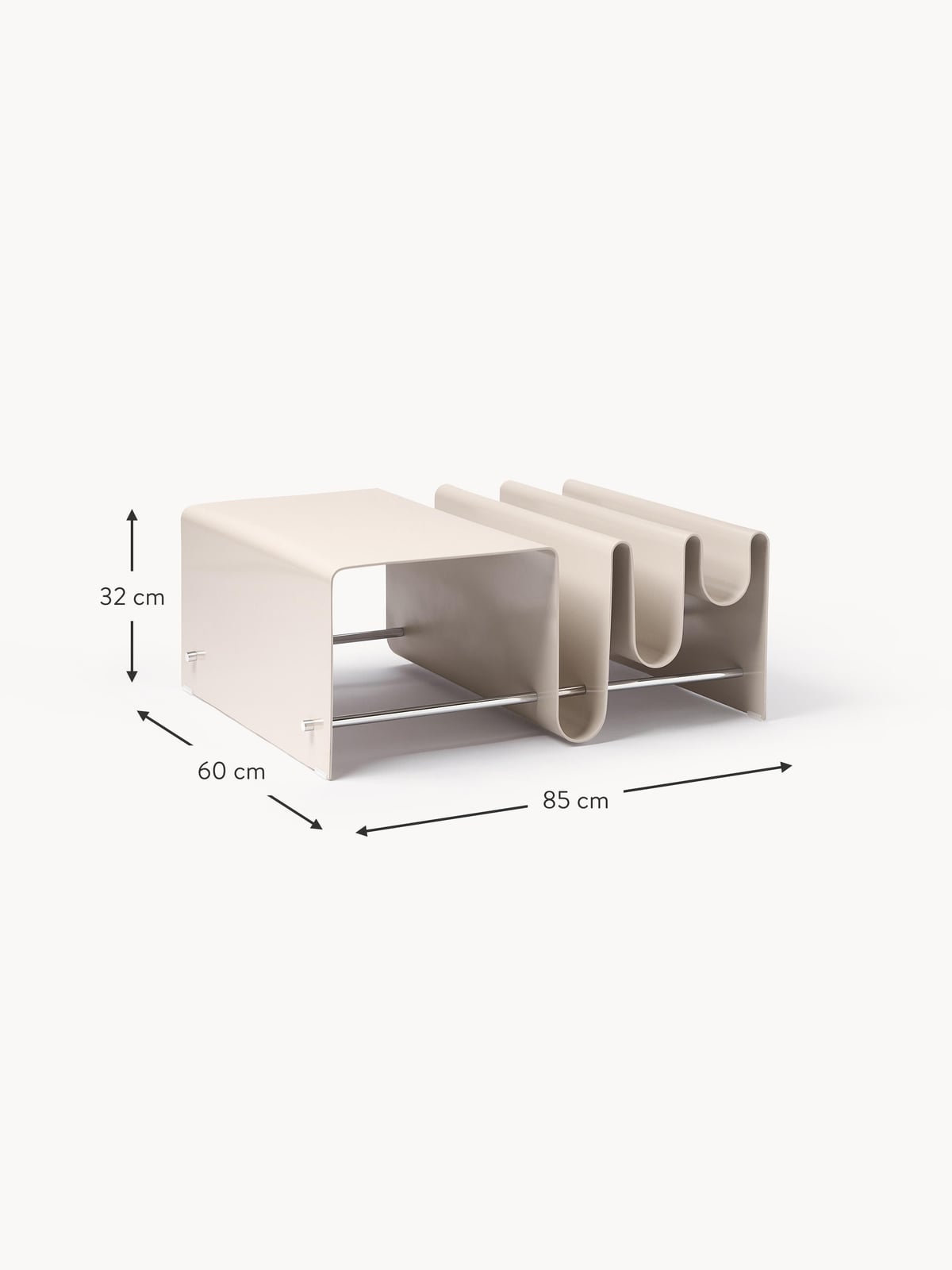 Ormesby Metal Coffee Table with Magazine Rack