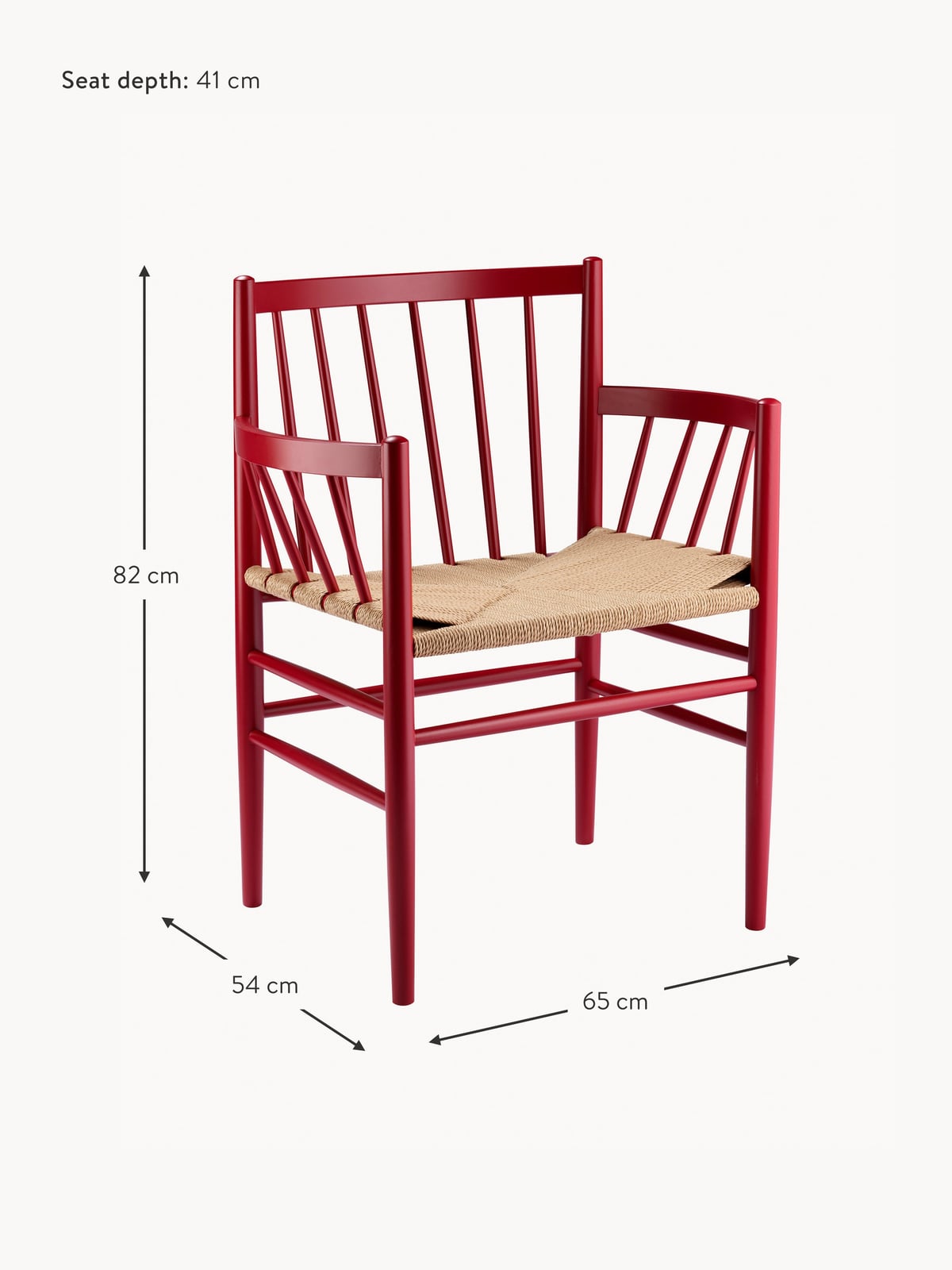 Orwell Beech Wood Dining Chair J81 with Armrests