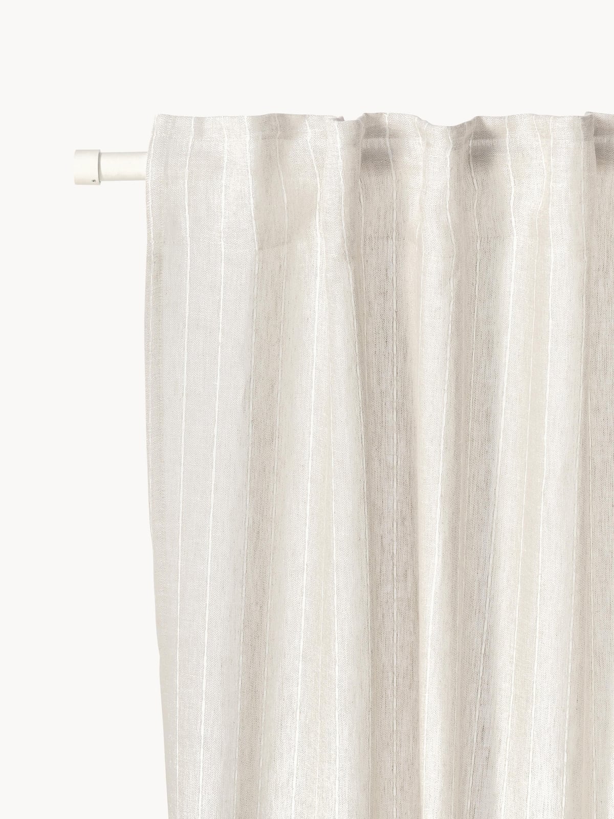 Osgodby Sheer Multi-Band Curtains, Set of 2, W 130 cm