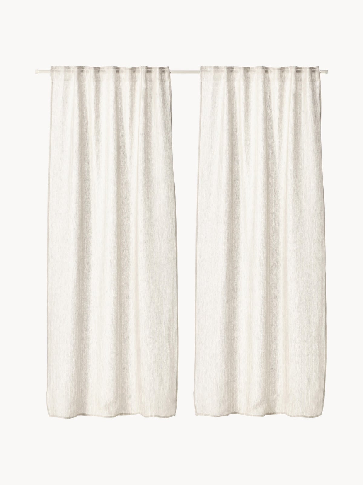 Osgodby Sheer Multi-Band Curtains, Set of 2, W 130 cm