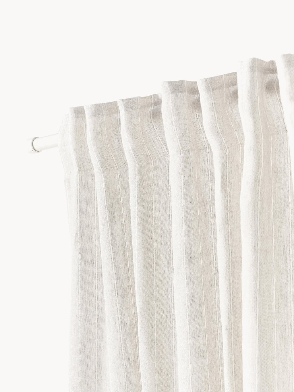 Osgodby Sheer Multi-Band Curtains, Set of 2, W 130 cm