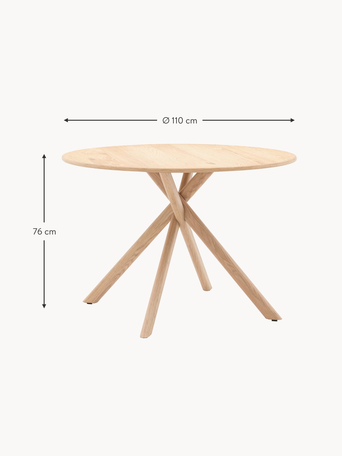Oswald Round Dining Table, Ø 110 cm