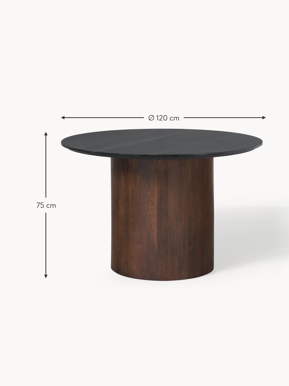 Otterburn Round Marble Dining Table, Ø 120 cm