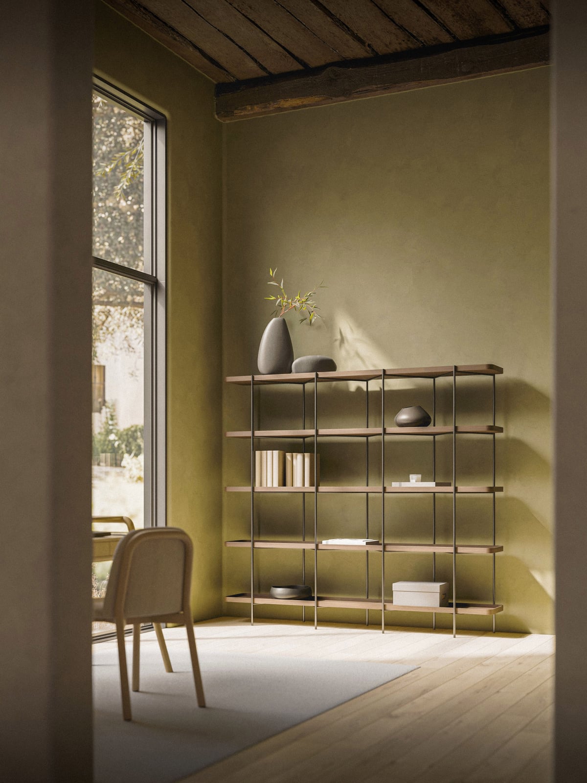 Ousby Large Wooden Shelving Unit