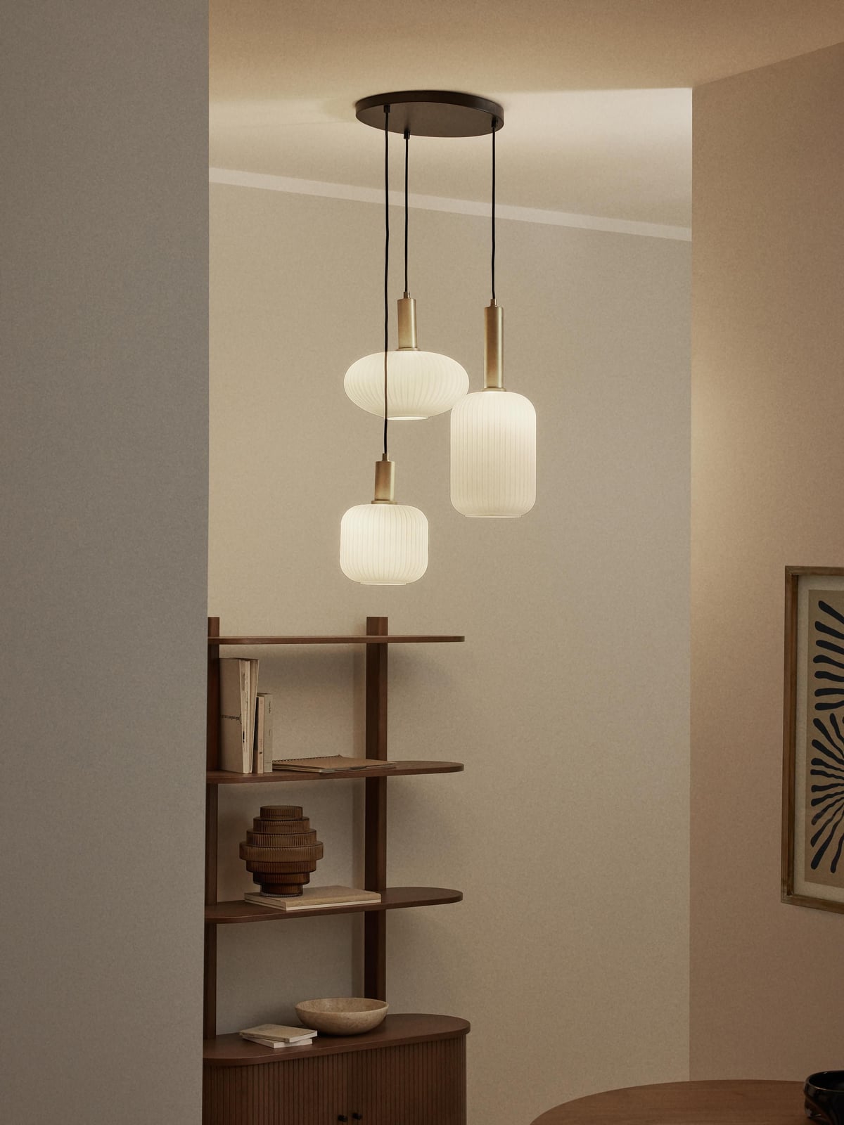 Ousby Opal Glass Cluster Pendant Light