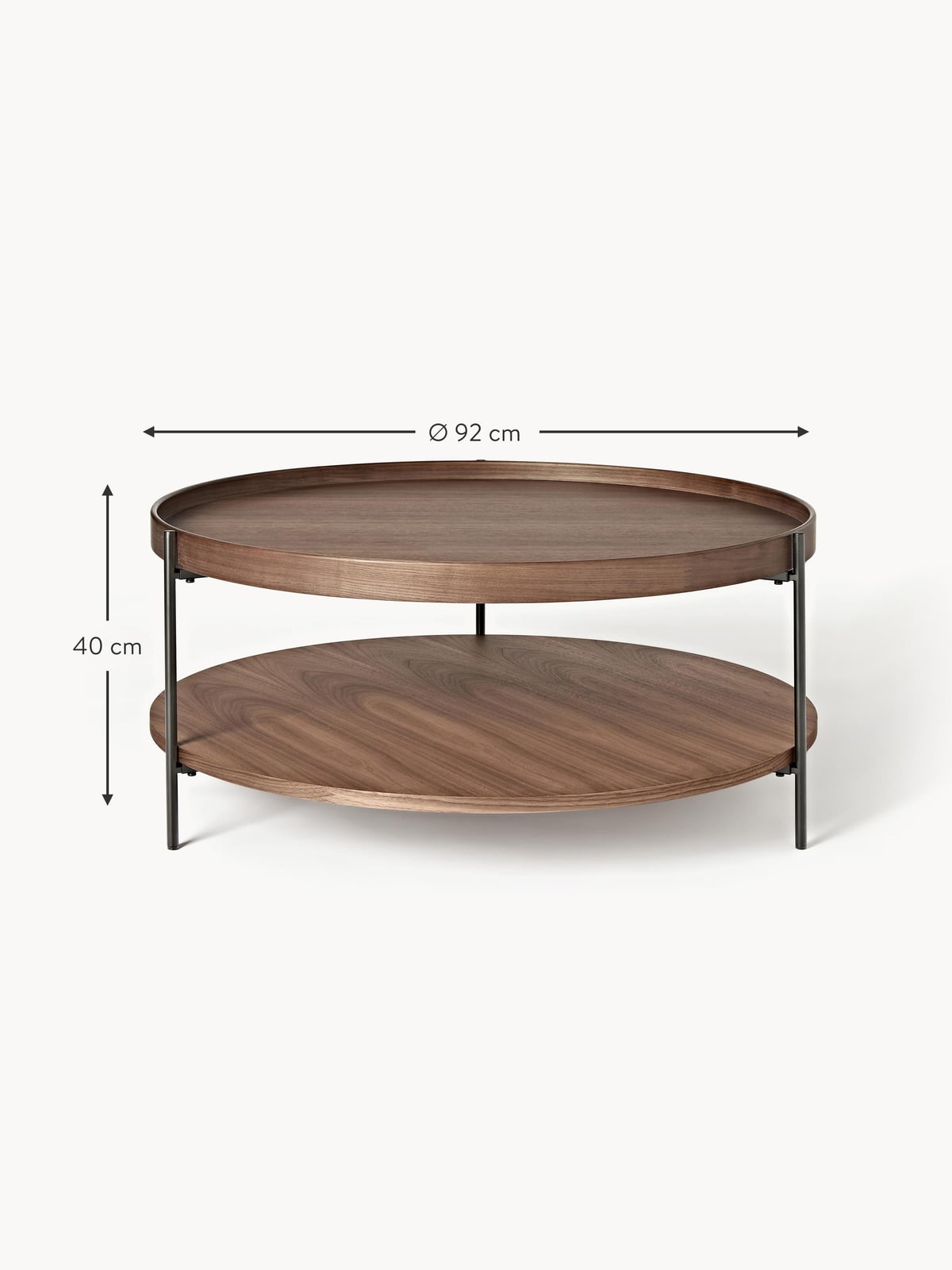 Ousby Round Wooden Coffee Table