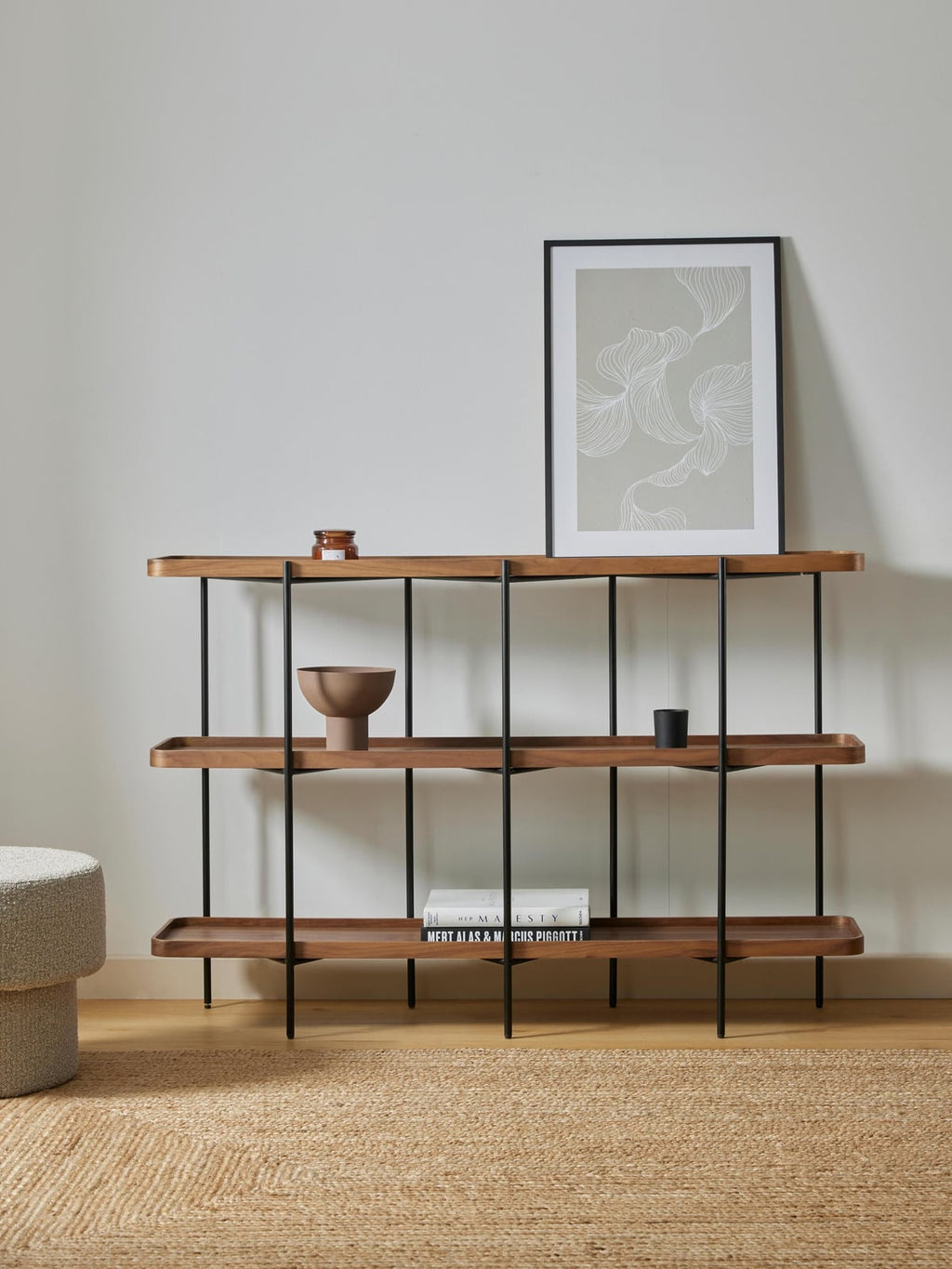 Ousby Wooden Shelving Unit