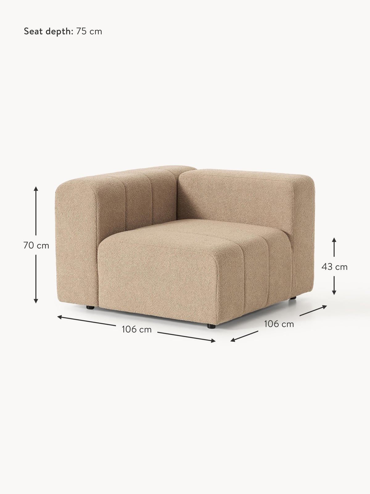 Pateley Bouclé Corner Module