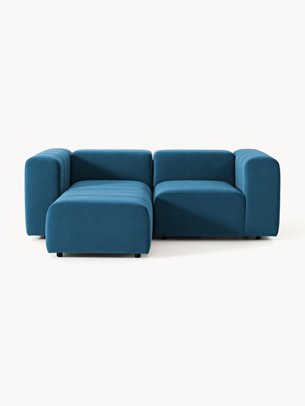Pateley Modular Velvet Sofa (2-seater) with Ottoman (left/right)