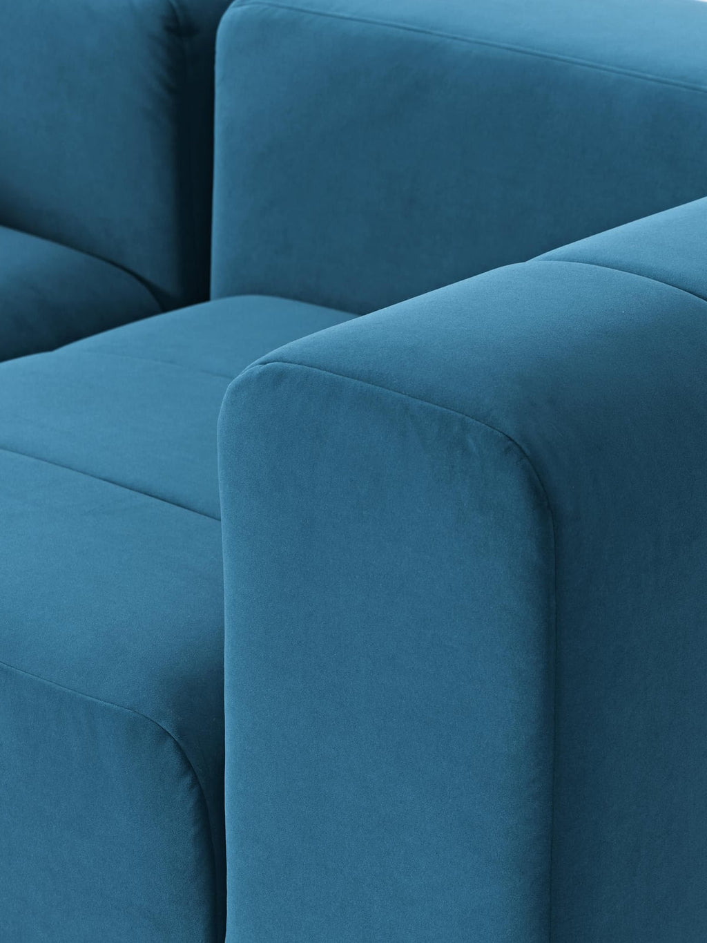 Pateley Modular Velvet Sofa (2-seater) with Ottoman (left/right)