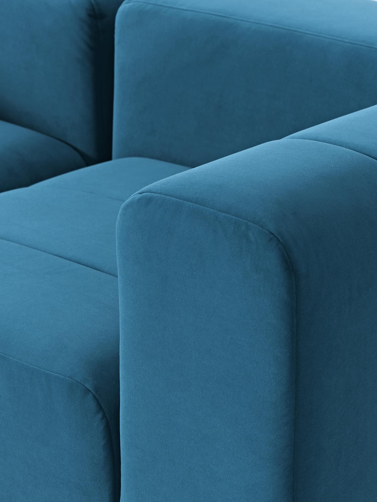 Pateley Modular Velvet Sofa (2-seater) with Ottoman (left/right)