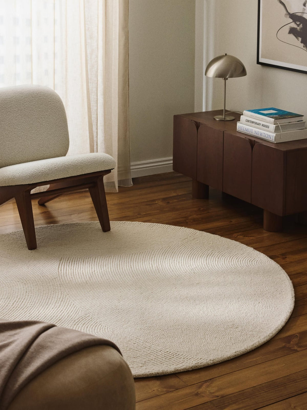 Pateley Round Hand-Tufted Wool Rug
