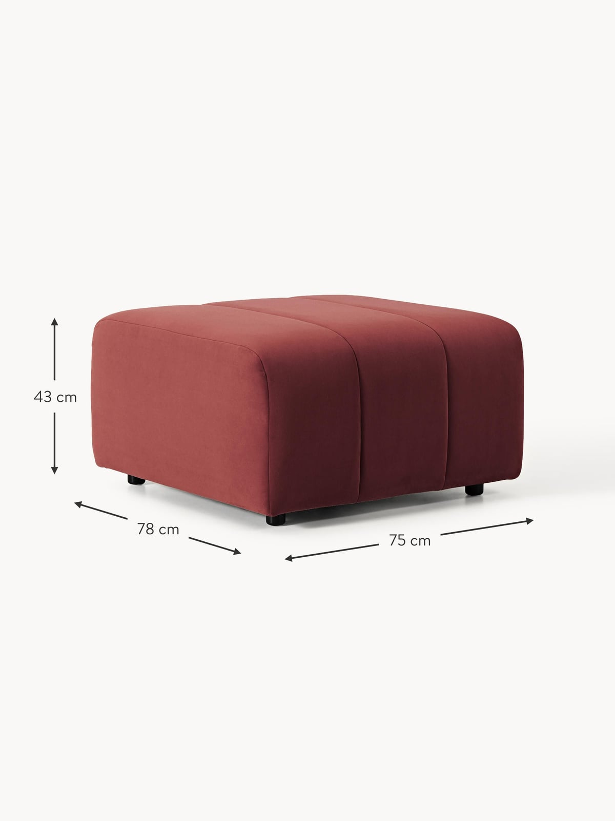 Pateley Velvet Ottoman