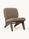 Pendle Ash Wood Lounge Chair with Bouclé Upholstery