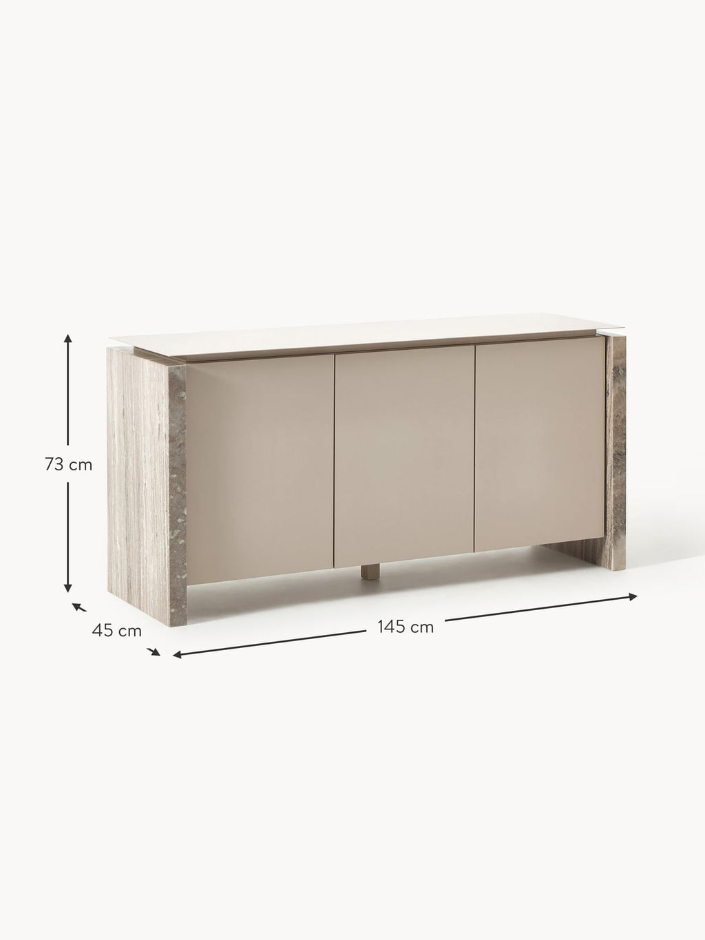 Petersham Marble and Metal Sideboard