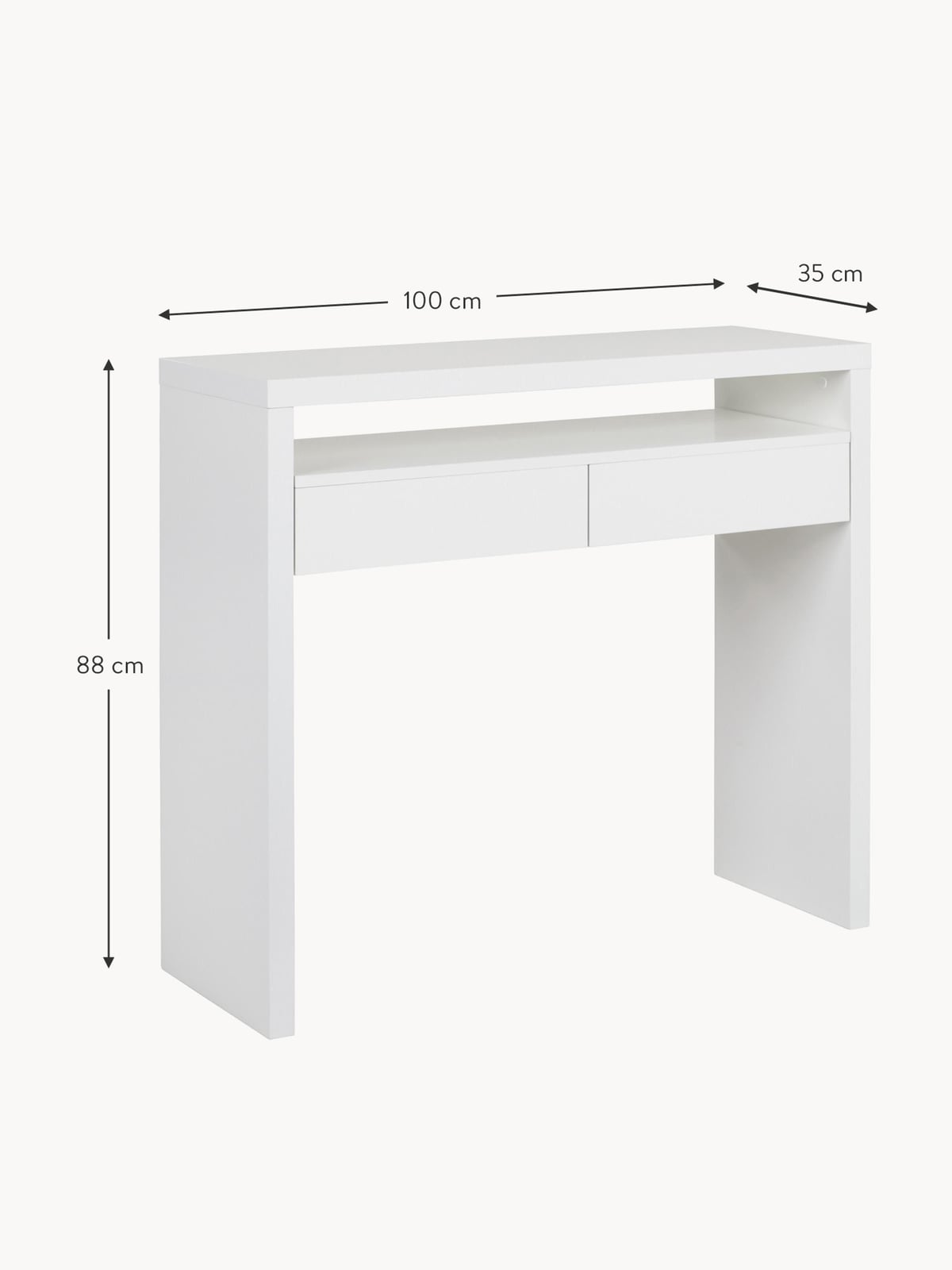 Peveril Narrow Desk with Extendable Table Top