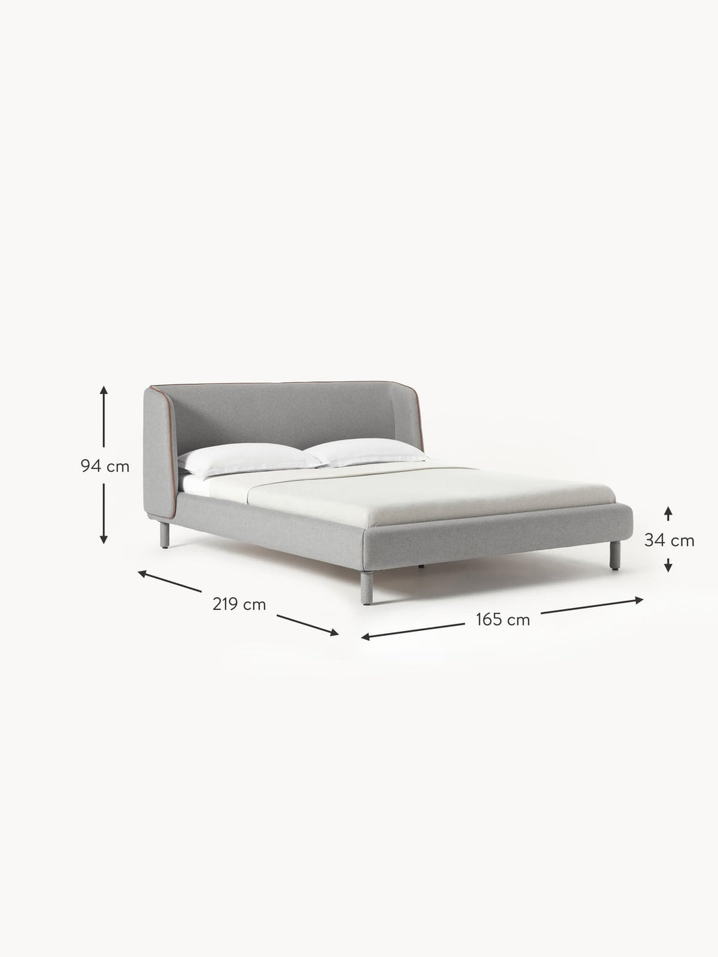Peveril Upholstered Bed with Headboard