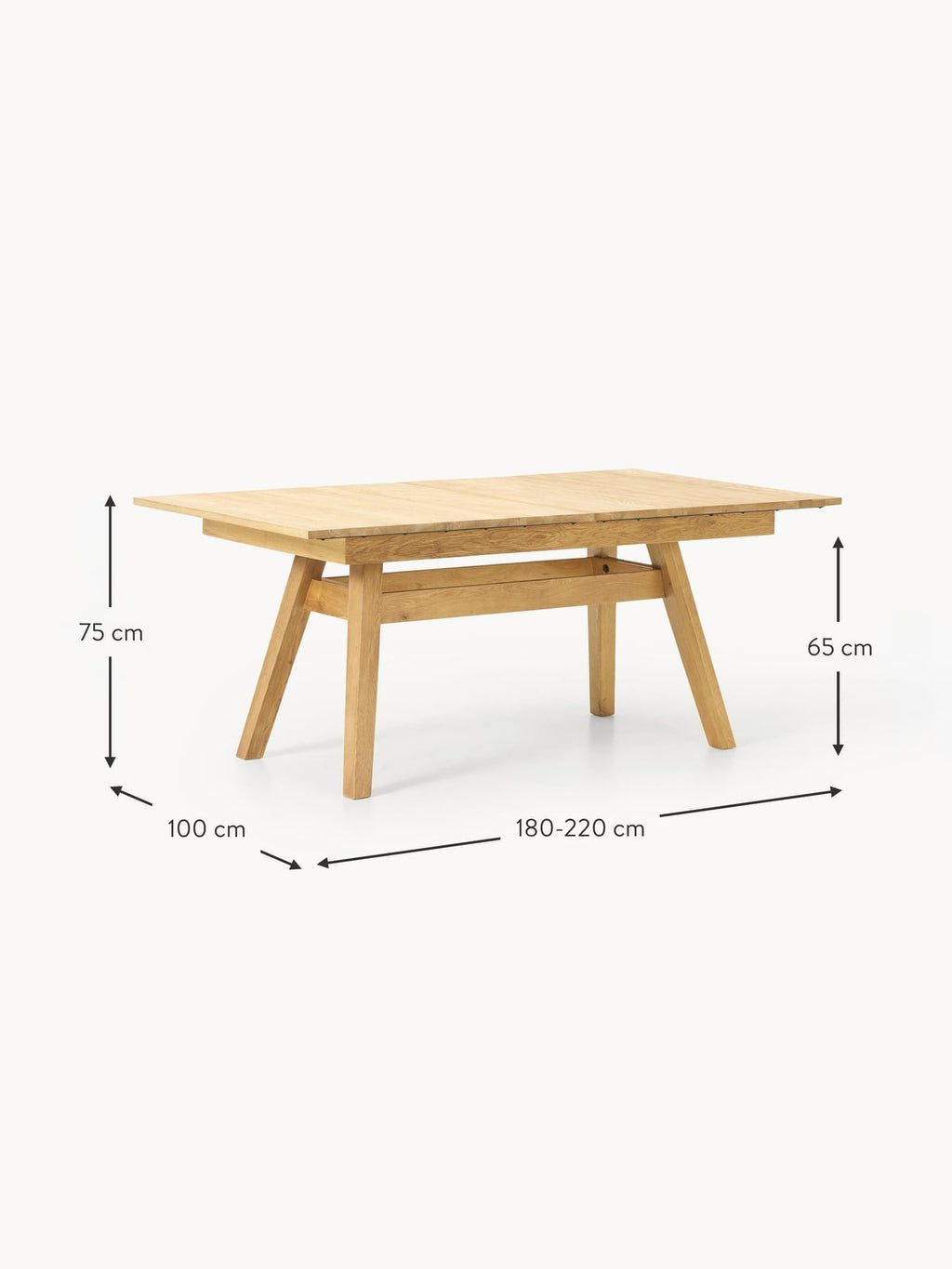 Pickering Extendable Dining Table, 180 - 220 x 100 cm