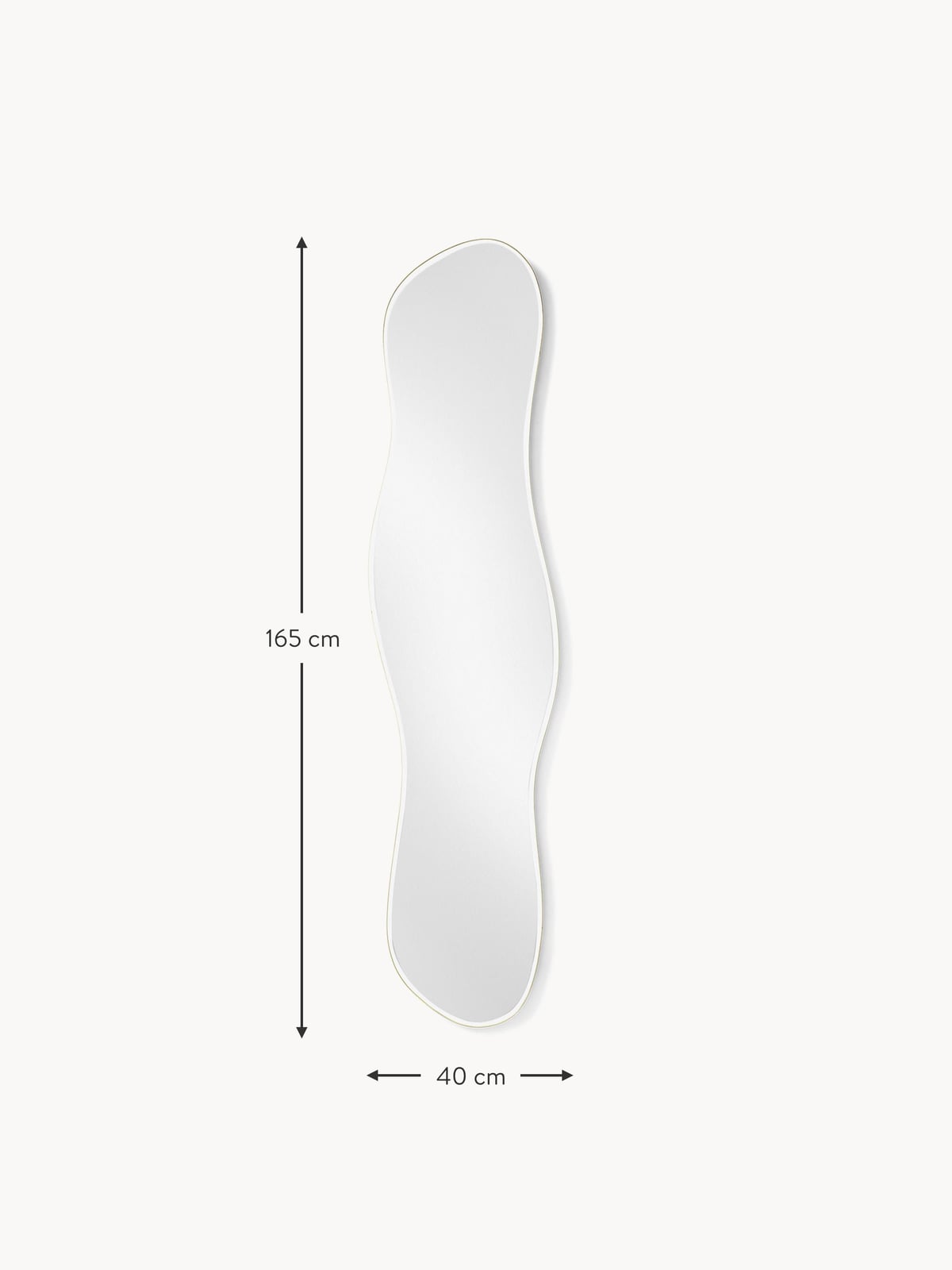 Pickering Full-Length Wall Mirror in an Organic Shape
