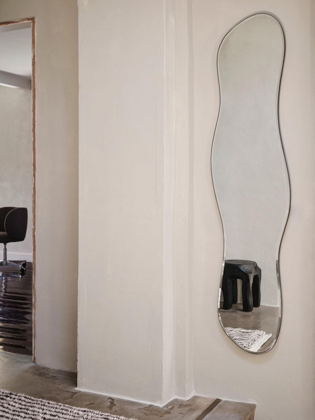 Pickering Full-Length Wall Mirror in an Organic Shape